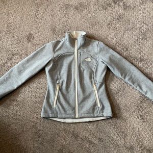Grey Fitted North Face fleece lined jacket